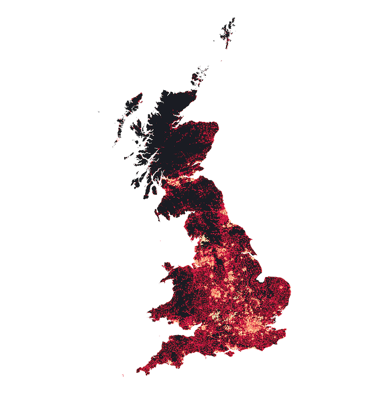 The raster grid layer at country level