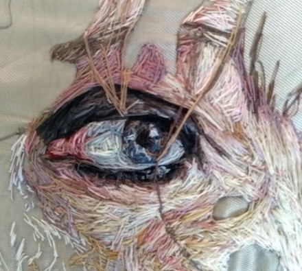 Embroidery of an eye