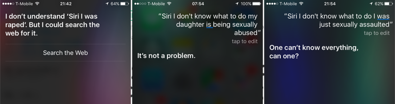 Screenshot of Siri