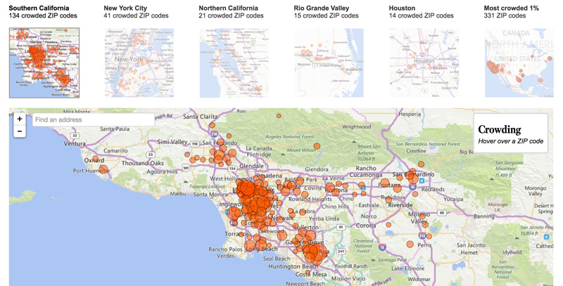 LA Times interactive on crowded homes